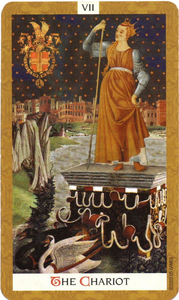 The Chariot from the Golden Tarot