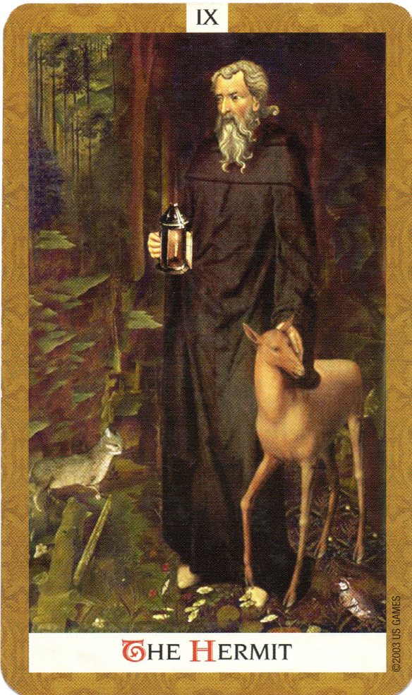 The Hermit from the Golden Tarot