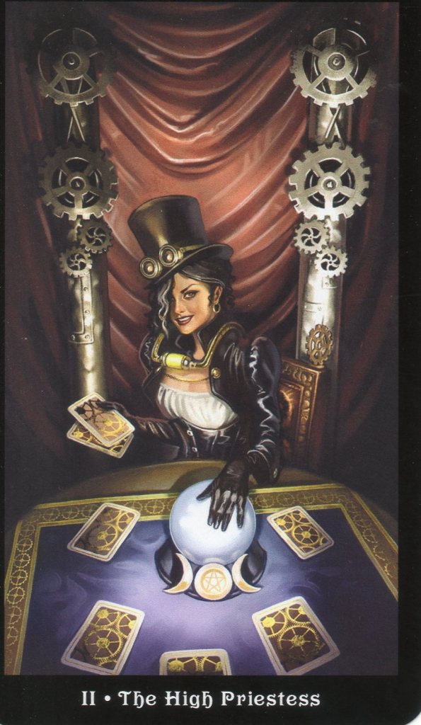 The High Priestess from the Steampunk Tarot
