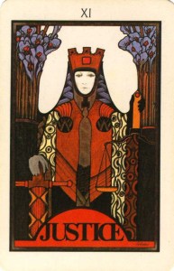 Justice from the Aquarian Tarot