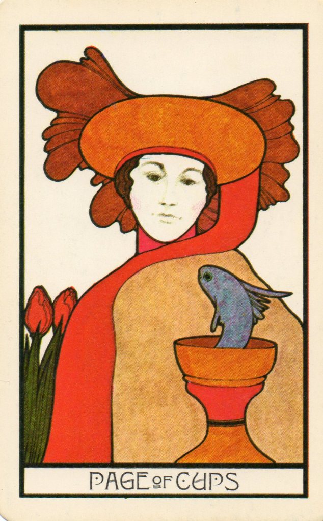 The Page of Cups from the Aquarian Tarot at www.BohemianPathTarot.com