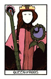 The Queen of Wands from the Aquarian Tarot at www.BohemianPathTarot.com