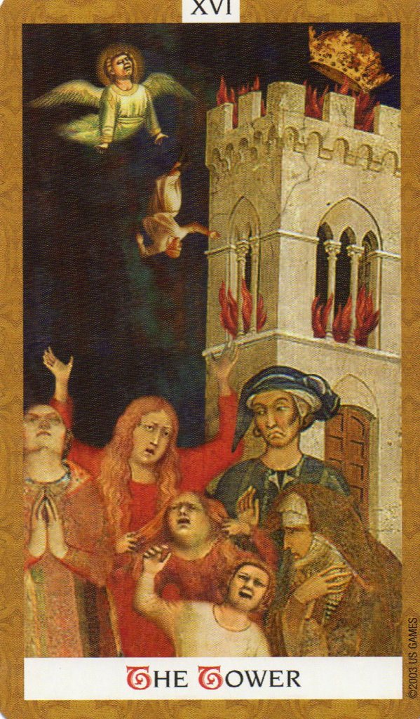 The Tower from the Golden Tarot